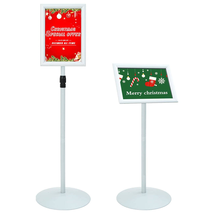Vidaxl piedestal porte-affiche argent 33 x 33 x 123 cm PVC et acier