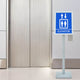 Vidaxl piedestal porte-affiche argent 32,5 x 27 x 126 cm PVC et fonte