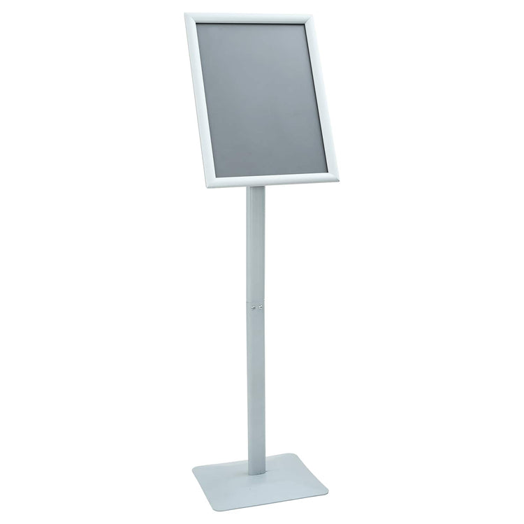 Vidaxl piedestal porte-affiche argent 32,5 x 27 x 126 cm PVC et fonte