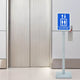 Vidaxl piedestal porte-affiche argent 32 x 27 x 119 cm PVC et fonte