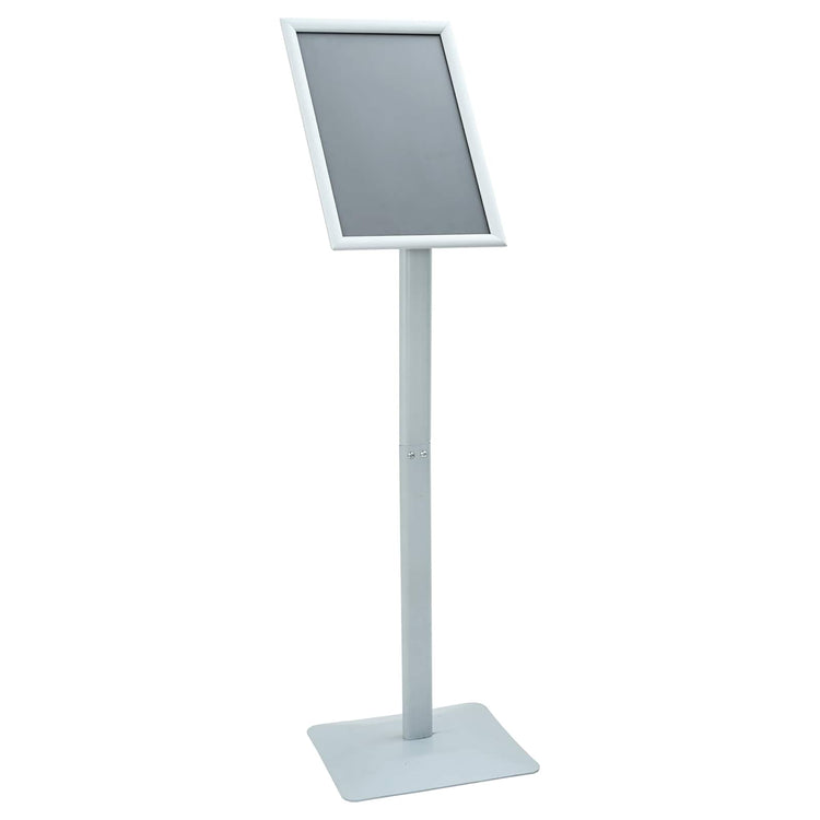 Vidaxl piedestal porte-affiche argent 32 x 27 x 119 cm PVC et fonte