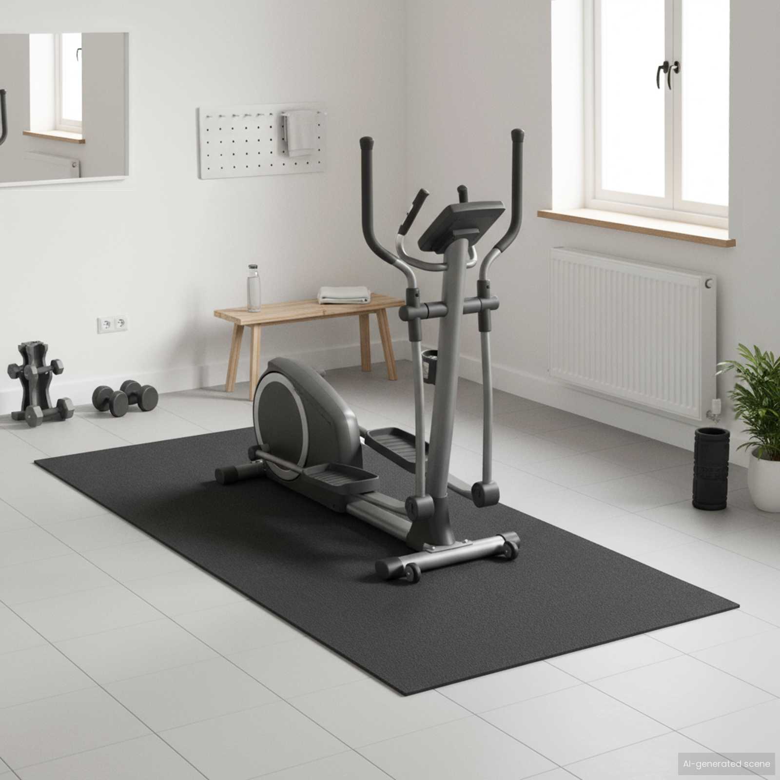 Vidaxx tapis de protection sportive noir 200 x 90 x 0,6 cm PVC