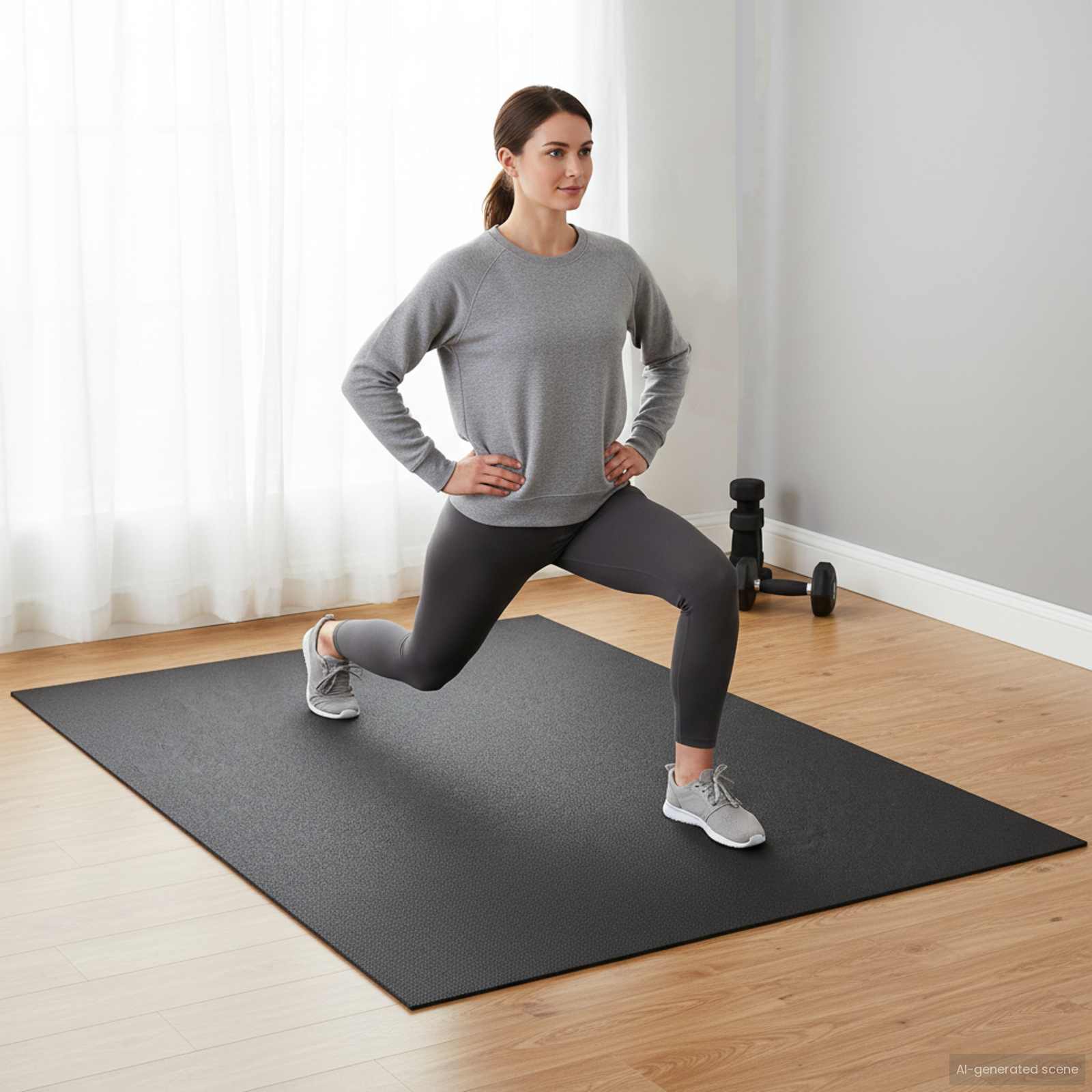 Vidaxx tapis de protection sportive noir 243 x 152 x 0,6 cm PVC