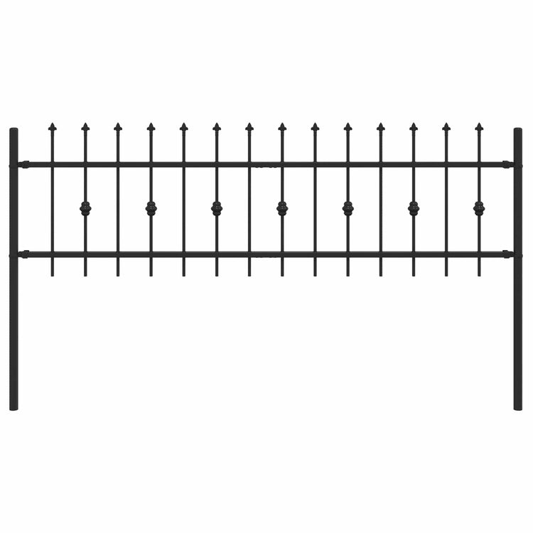 VidaXL clôture à pointes noir 200 x 130 cm acier enduit de poudre
