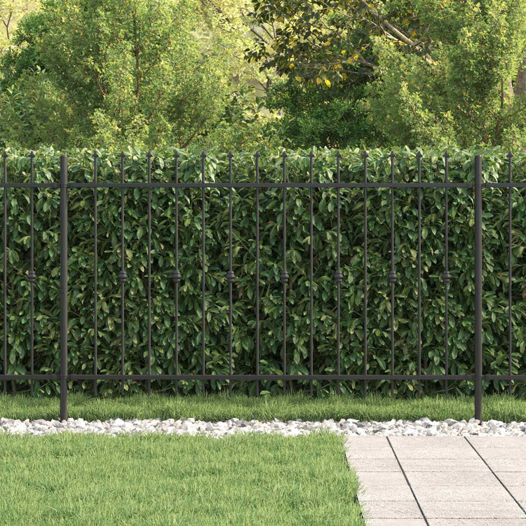 VidaXL clôture à pointes noir 200 x 130 cm acier enduit de poudre