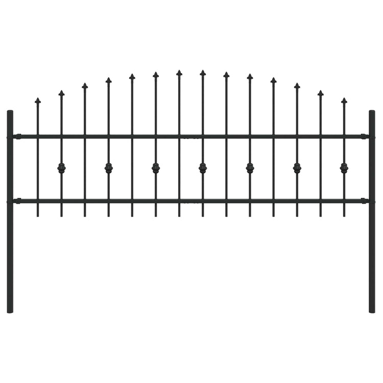 VidaXL clôture à pointes noir 200 x 130 cm acier enduit de poudre