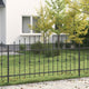 VidaXL clôture à pointes noir 200 x 130 cm acier enduit de poudre