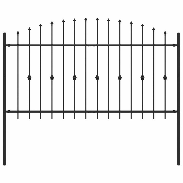 VidaXL clôture à pointes noir 200 x 150 cm acier enduit de poudre