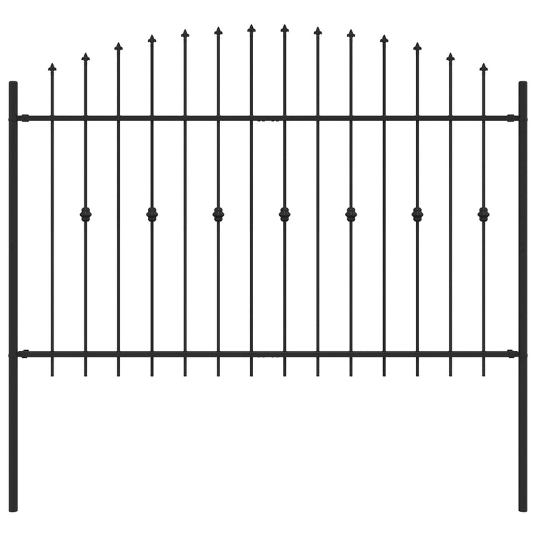 VidaXL clôture à pointes noir 200 x 130 cm acier enduit de poudre