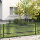 VidaXL clôture à picots noir 200 x 130 cm acier enduit de poudre