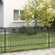 VidaXL clôture à picots noir 200 x 130 cm acier enduit de poudre