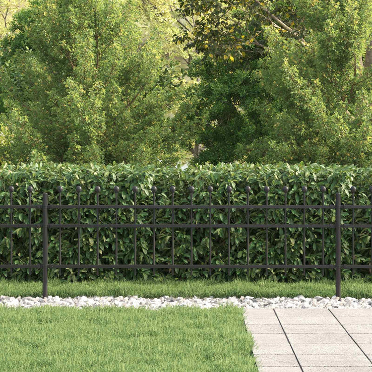 Vidaxx clôture annulaire noir 200 x 130 cm en acier thermolaqué