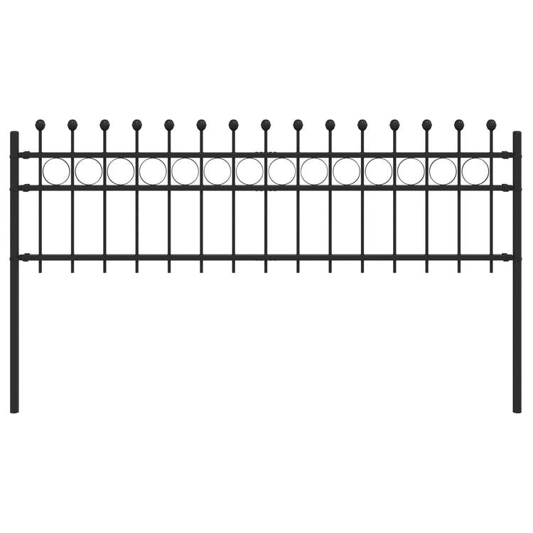 Vidaxx clôture annulaire noir 200 x 130 cm en acier thermolaqué