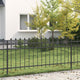 Vidaxx clôture annulaire noir 200 x 130 cm en acier thermolaqué