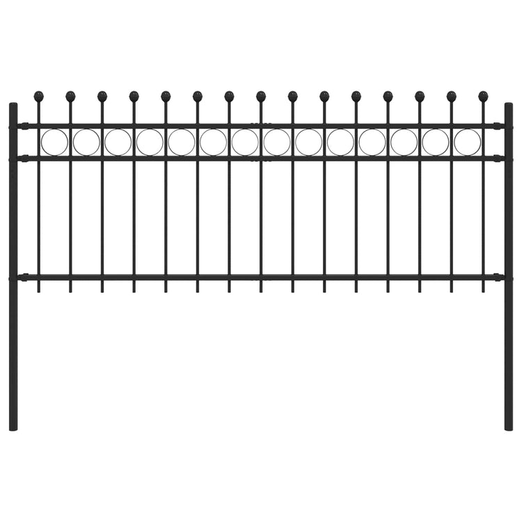 Vidaxx clôture annulaire noir 200 x 130 cm en acier thermolaqué