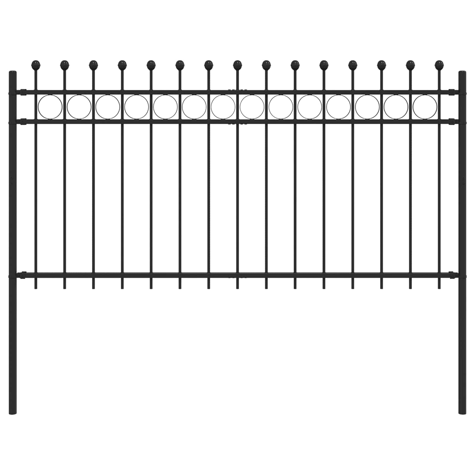 Vidaxx clôture annulaire noir 200 x 150 cm en acier thermolaqué