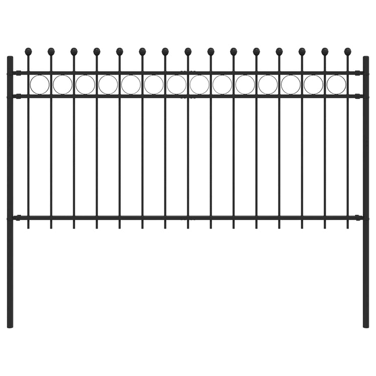 Vidaxx clôture annulaire noir 200 x 150 cm en acier thermolaqué