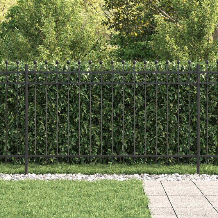 Vidaxx clôture annulaire noir 200 x 130 cm en acier thermolaqué