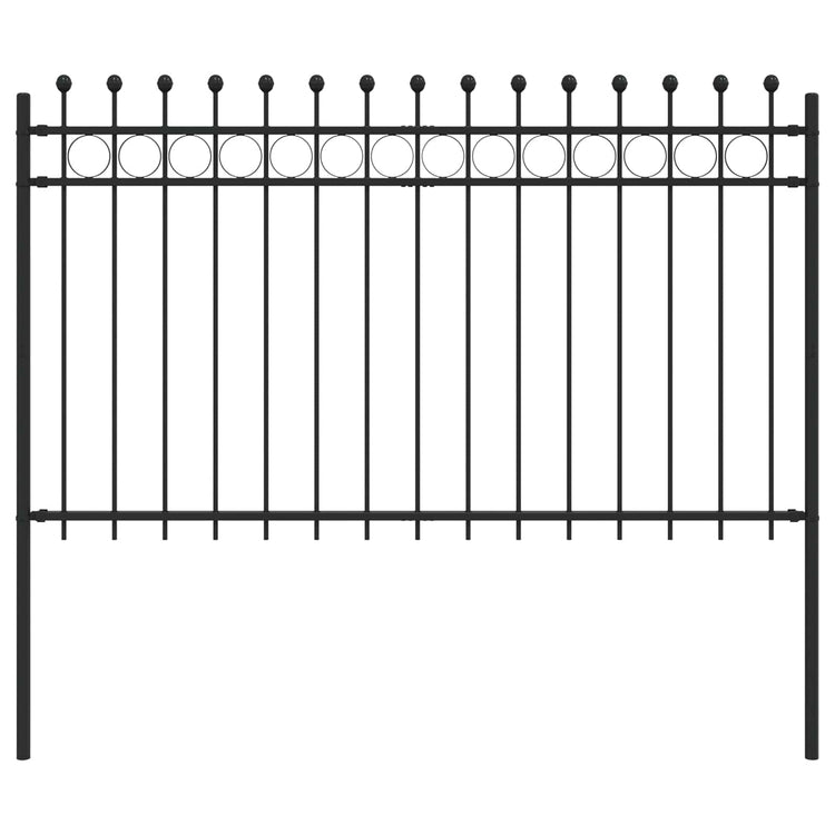 Vidaxx clôture annulaire noir 200 x 130 cm en acier thermolaqué