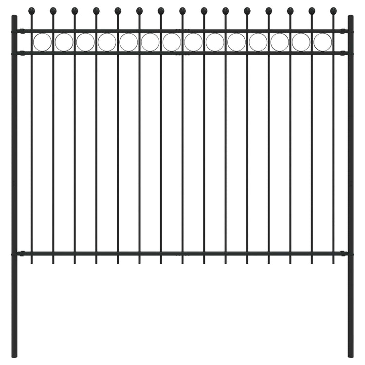 Vidaxx clôture annulaire noir 200 x 200 cm en acier thermolaqué
