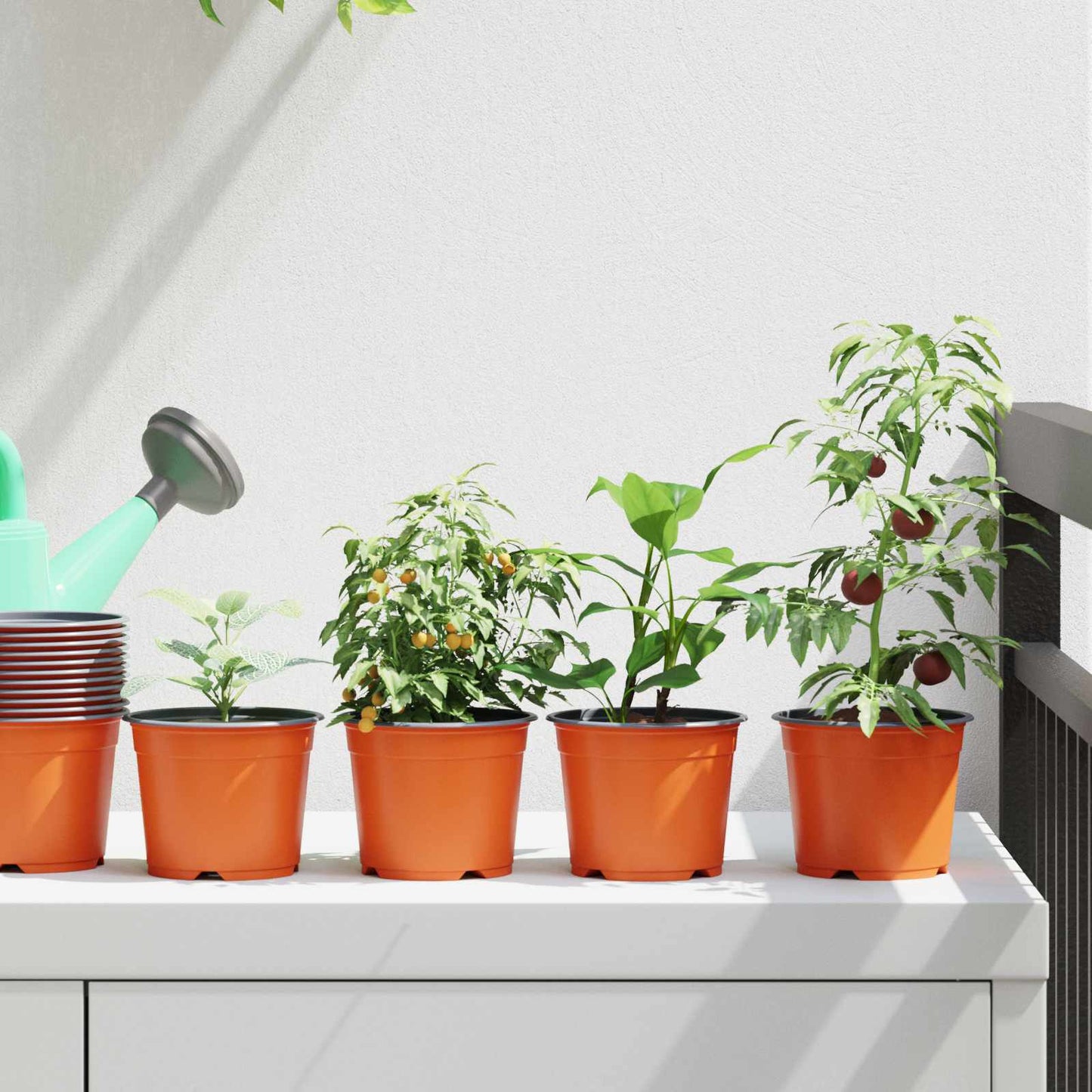Vidaxx pot de fleur 200 pcs terre cuite ø 15 x 12,5 cm plastique