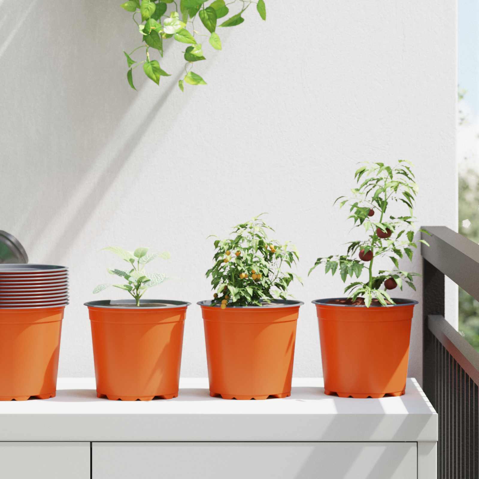 Vidaxx pot de fleur 100 pcs terre cuite ø 15 x 13 cm plastique