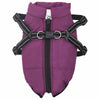 Manteau pour chien Vidaxxl avec harnais violet avec polaire et polyester