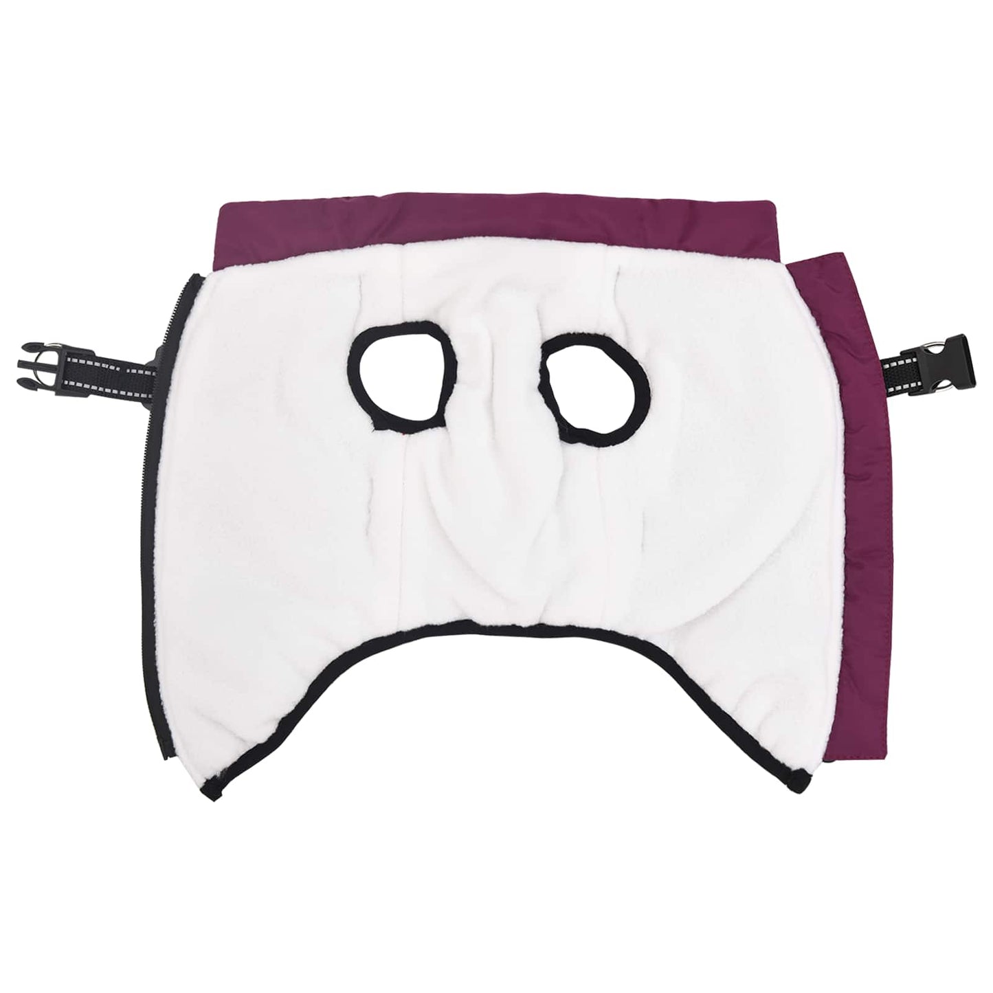 VidaXL manteau pour chien avec harnais violet l polaire et polyester