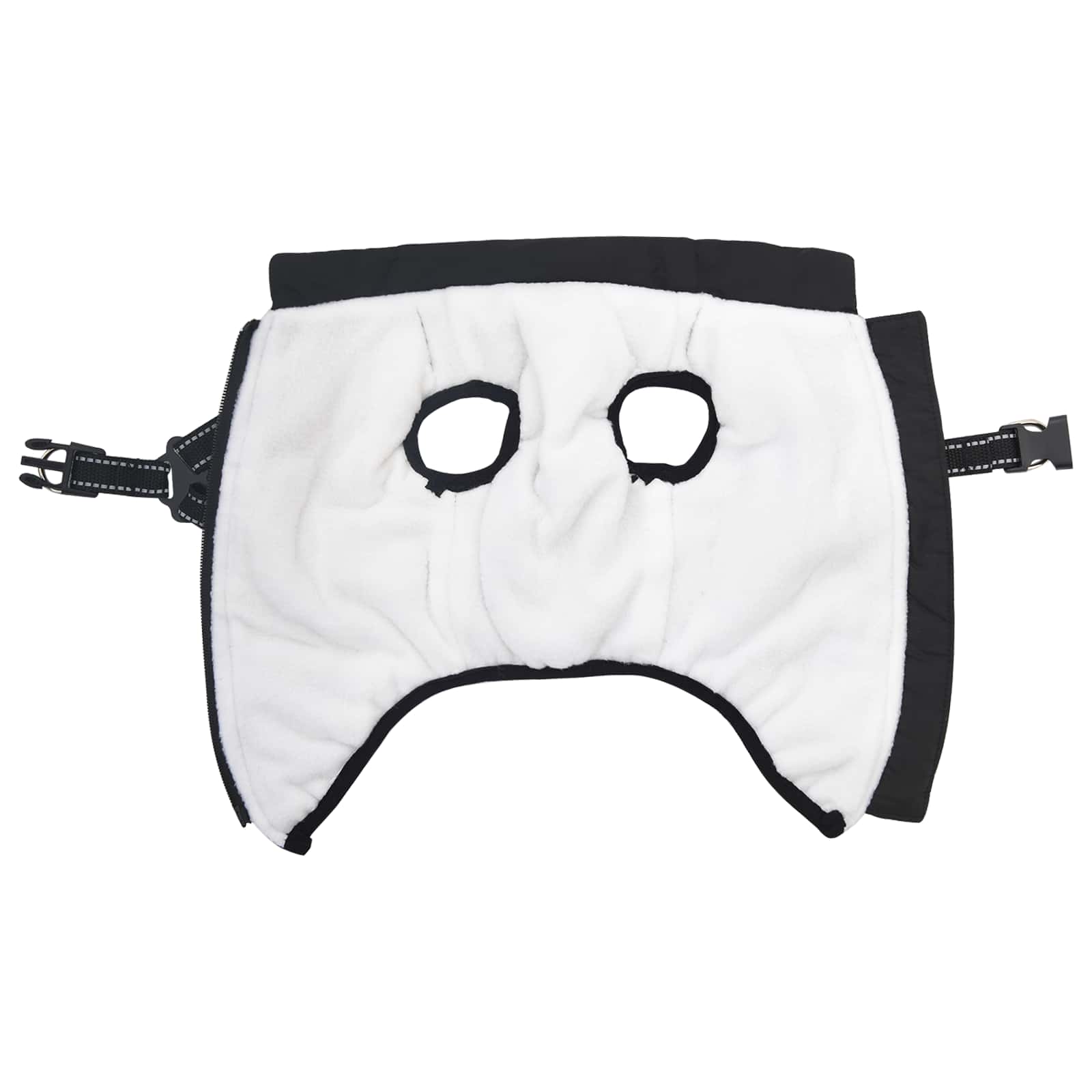 Manteau pour chien VidaXL avec harnais noir avec polaire et polyester