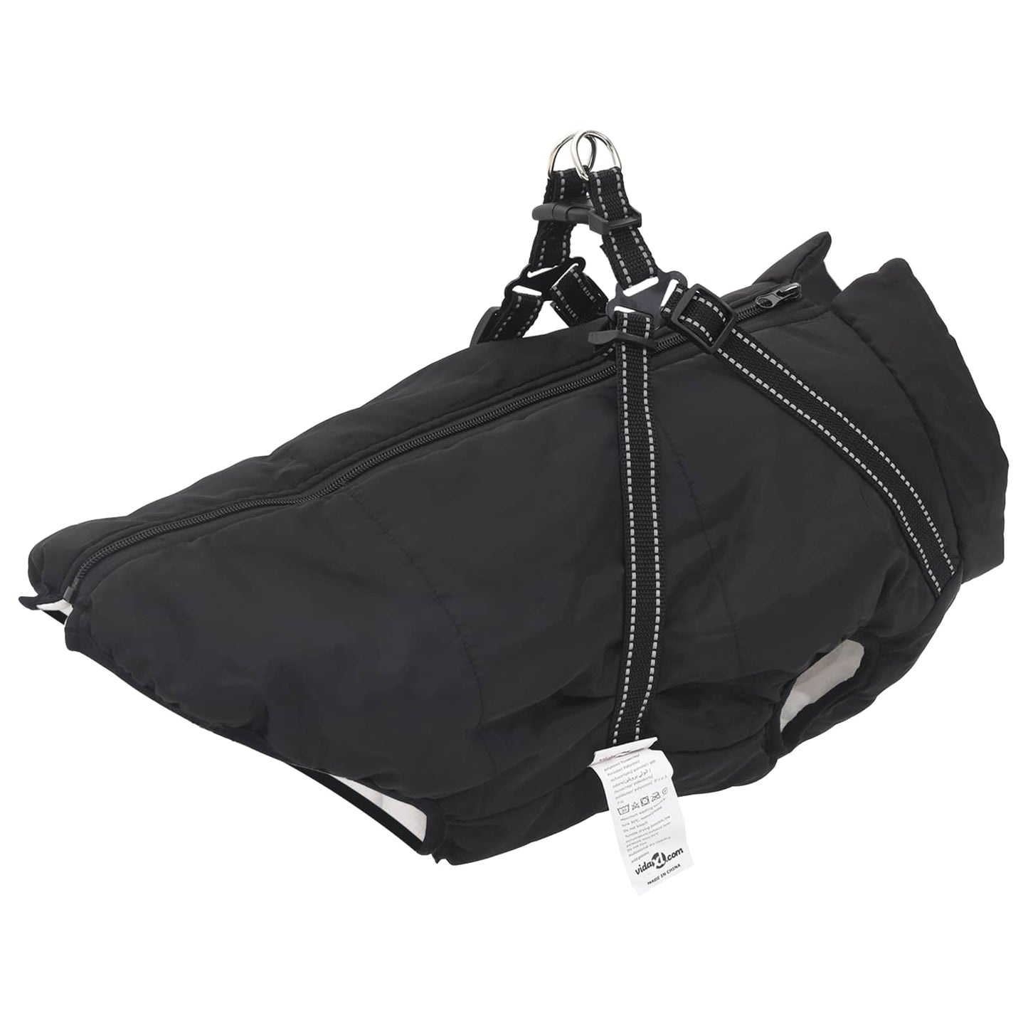 Vidaxxl manteau pour chien avec harnais noir 4xl polaire et polyester