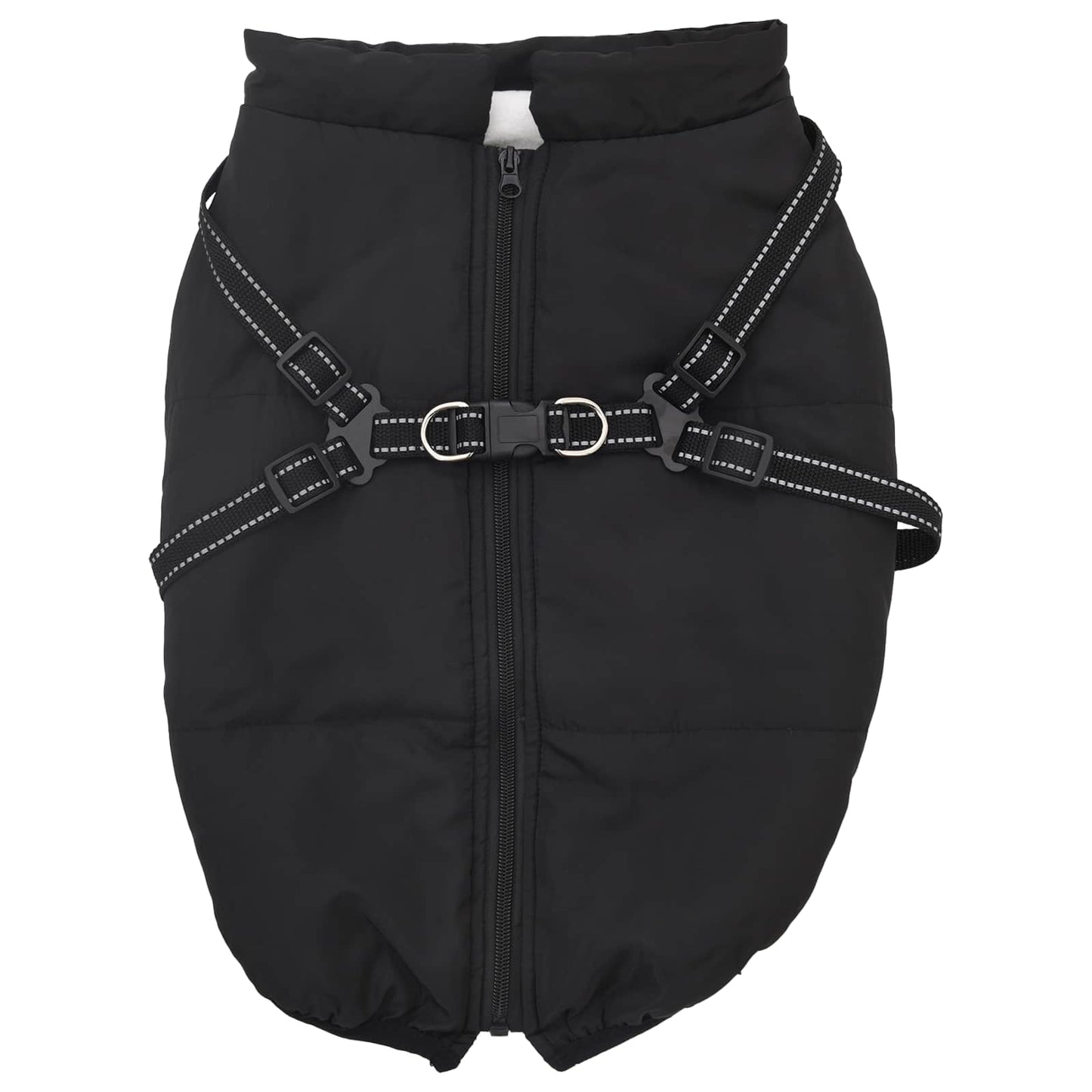 Vidaxxl manteau pour chien avec harnais noir 4xl polaire et polyester