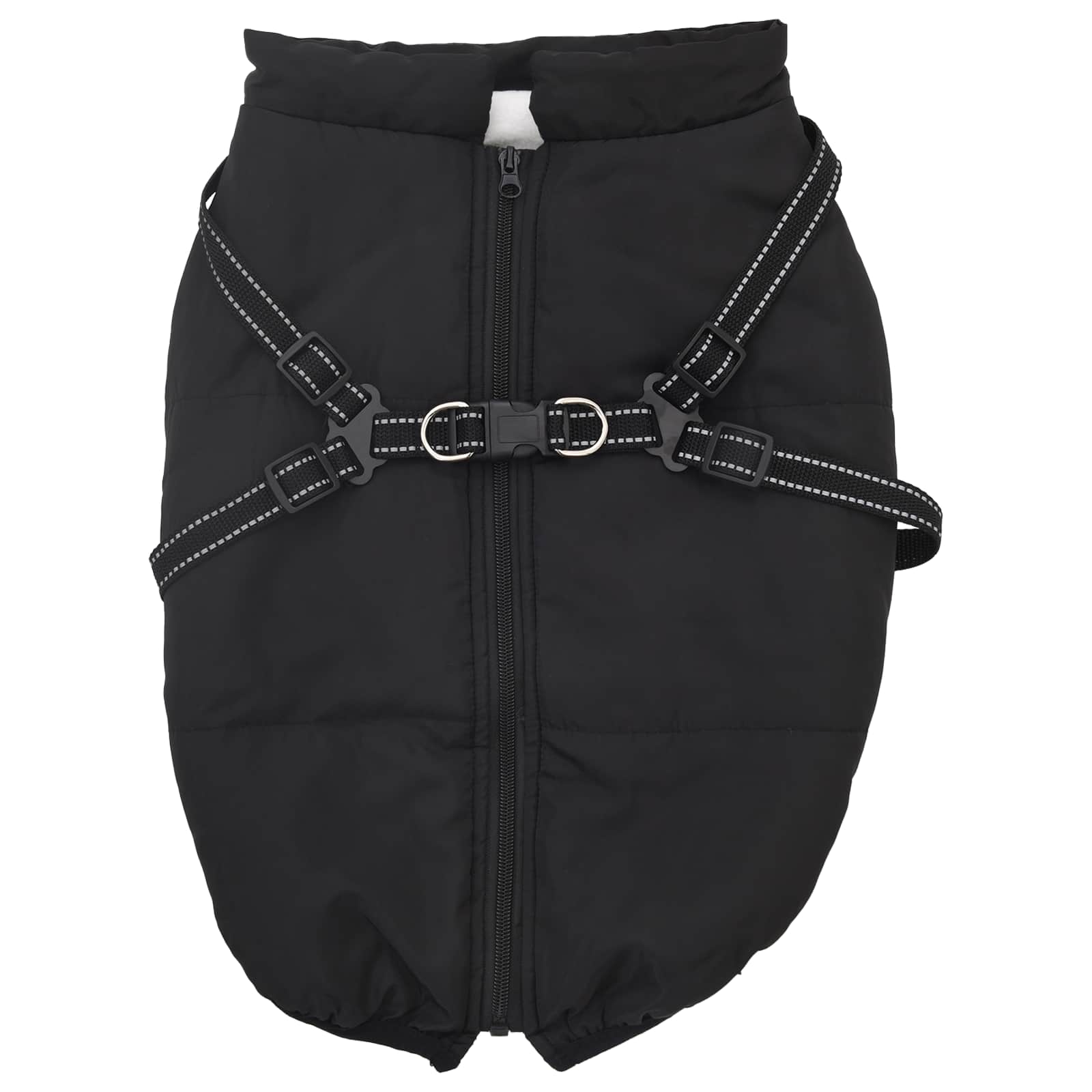 Vidaxxl manteau pour chien avec harnais noir 4xl polaire et polyester