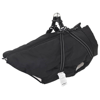 Vidaxxl manteau pour chien avec harnais noir 5xl polaire et polyester