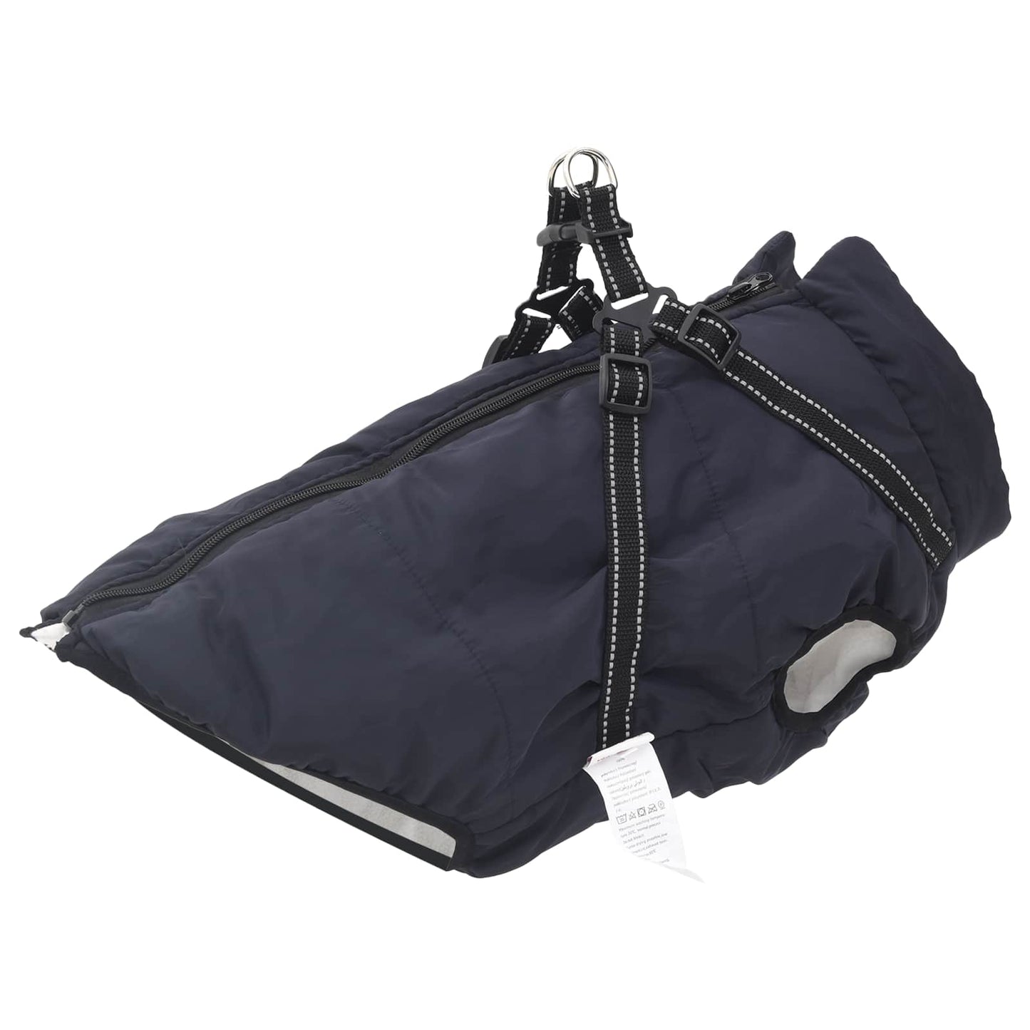 VidaXL manteau pour chien avec harnais bleu marine 3XL polaire et polyester