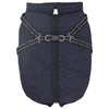 VidaXL manteau pour chien avec harnais bleu marine 3XL polaire et polyester