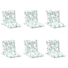 VidaXL drap de coussin de chaise à dossier bas 6 pcs blanc 100 x 50 x 7 cm oxford