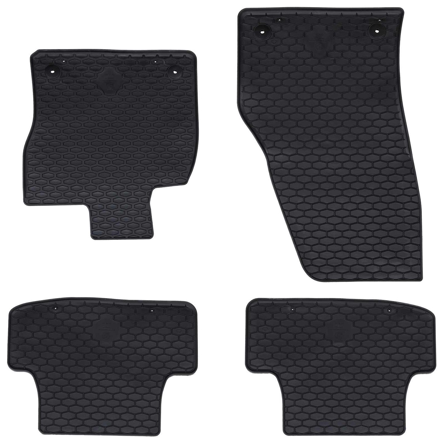 Vidaxl tapis de sol voiture 4 pcs noir VW T-ROC TPE