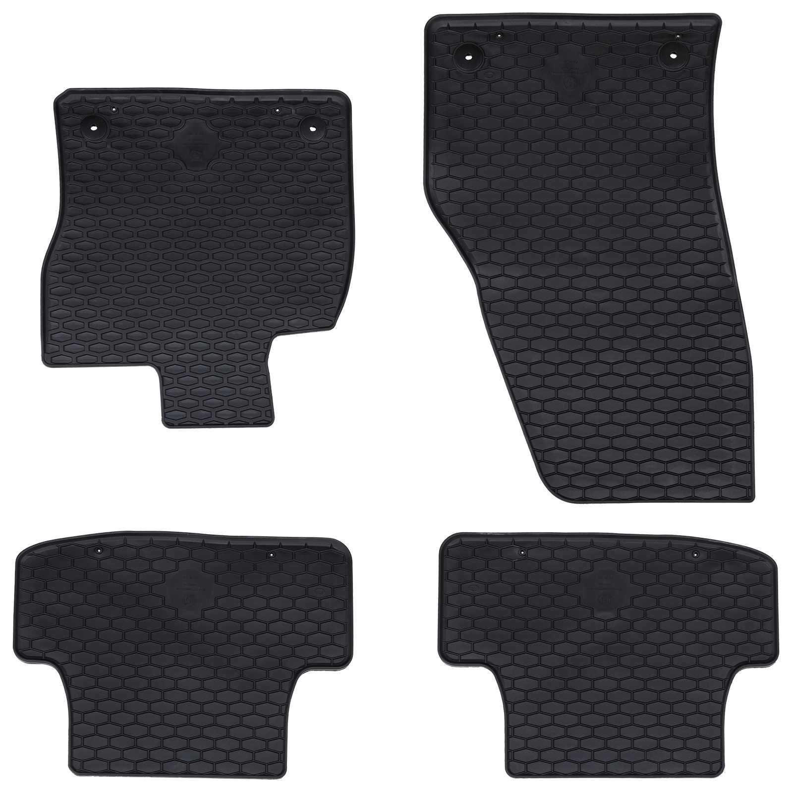 Vidaxl tapis de sol voiture 4 pcs noir VW T-ROC TPE