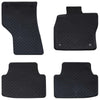 Vidaxl tapis de sol voiture 4 pcs siège noir Leon TPE