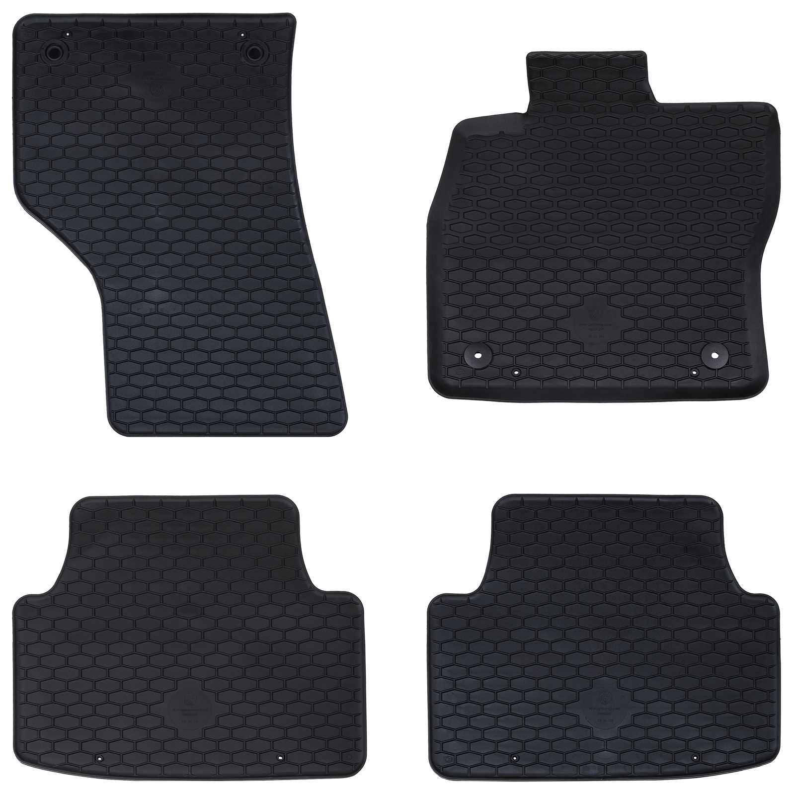 Vidaxl tapis de sol voiture 4 pcs siège noir Leon TPE