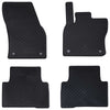 Vidaxl tapis de sol voiture 4 pcs noir VW Tiguan, pour Touran TPE