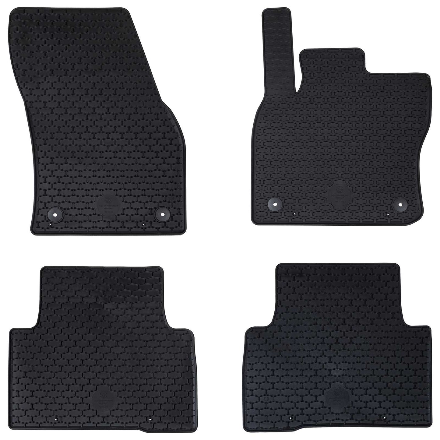 Vidaxl tapis de sol voiture 4 pcs noir VW Tiguan, pour Touran TPE