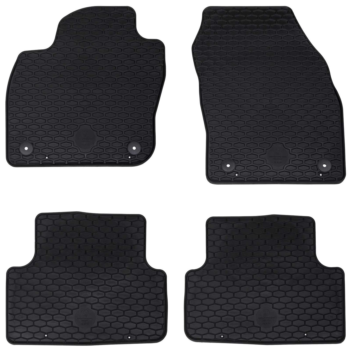 VidaXL tapis de sol de voiture 4 pcs noir VW T-Cross TPE