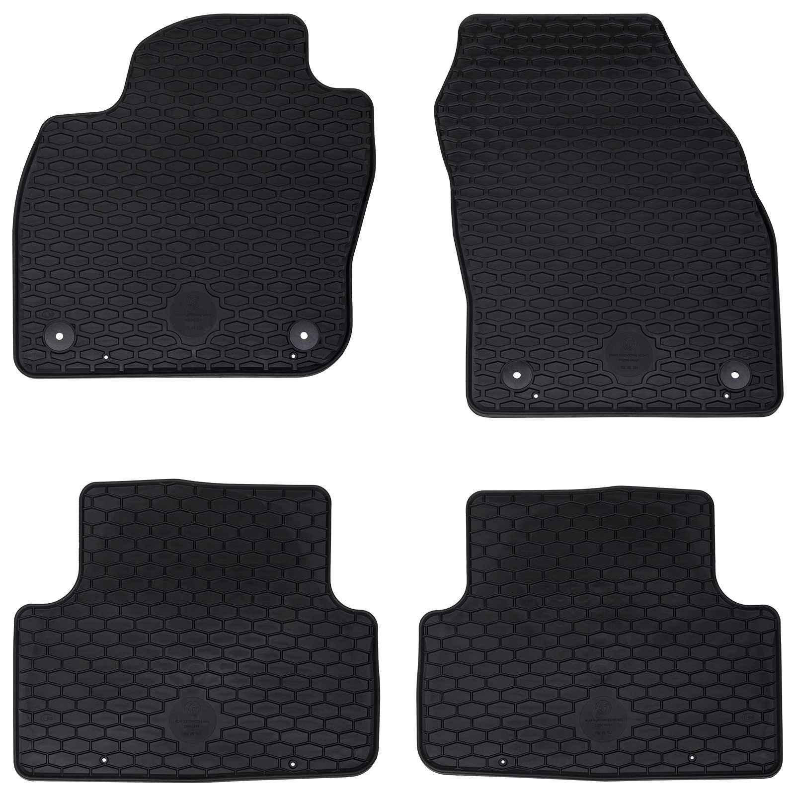 VidaXL tapis de sol de voiture 4 pcs noir VW T-Cross TPE