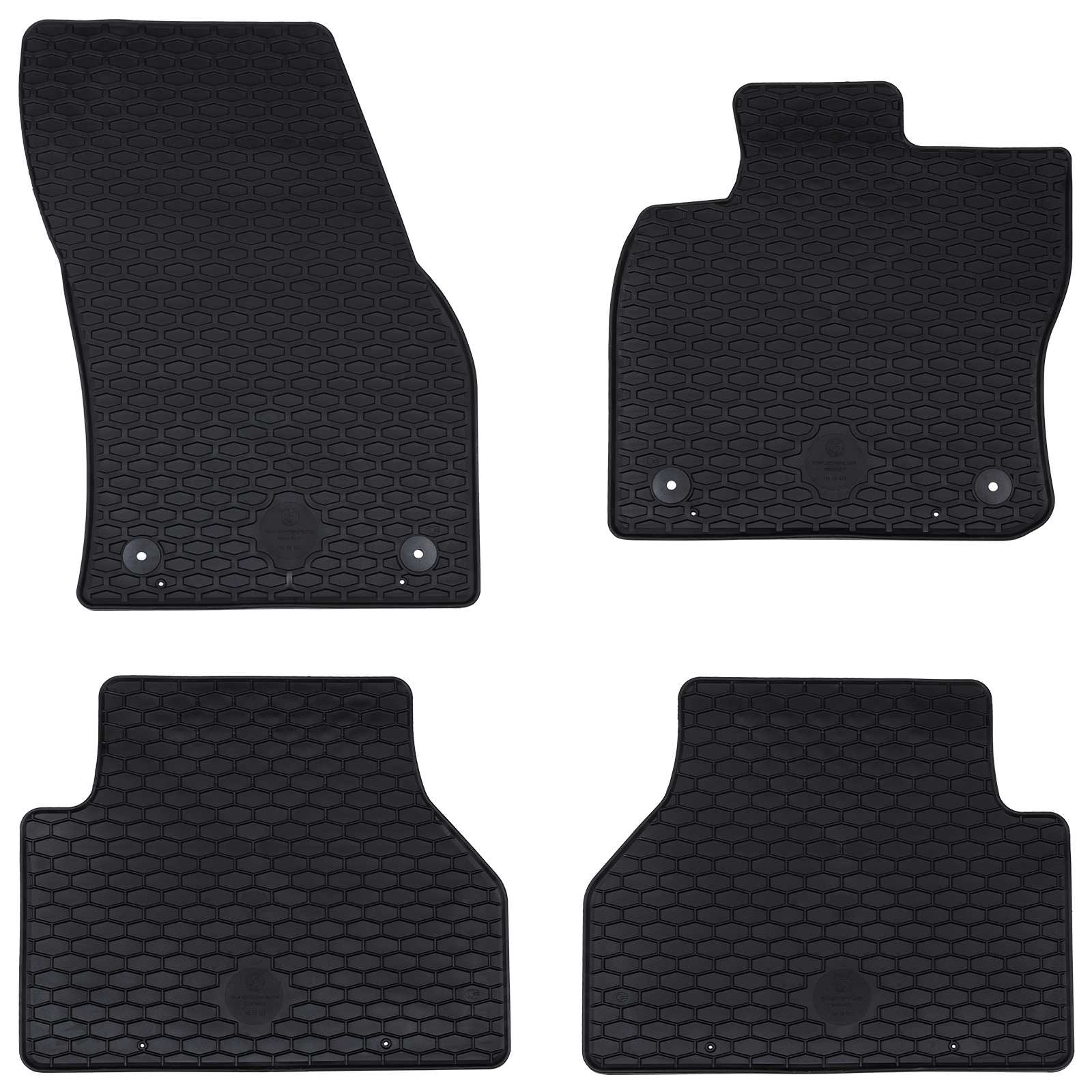 VidaXL tapis de sol de voiture 4 pcs noir TPE