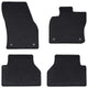 VidaXL tapis de sol de voiture 4 pcs noir TPE