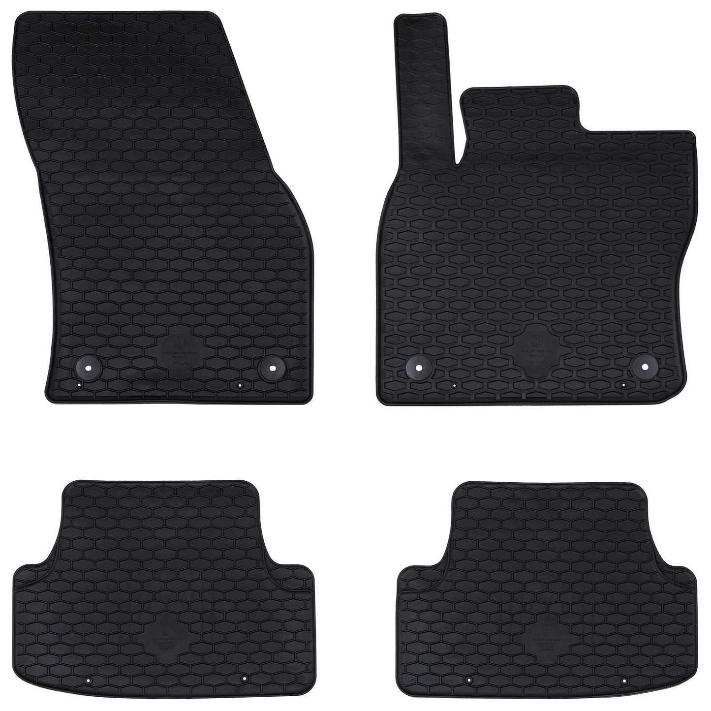 Vidaxl tapis de sol de voiture 4 pièces noir siège ateca, škoda karoq tpe