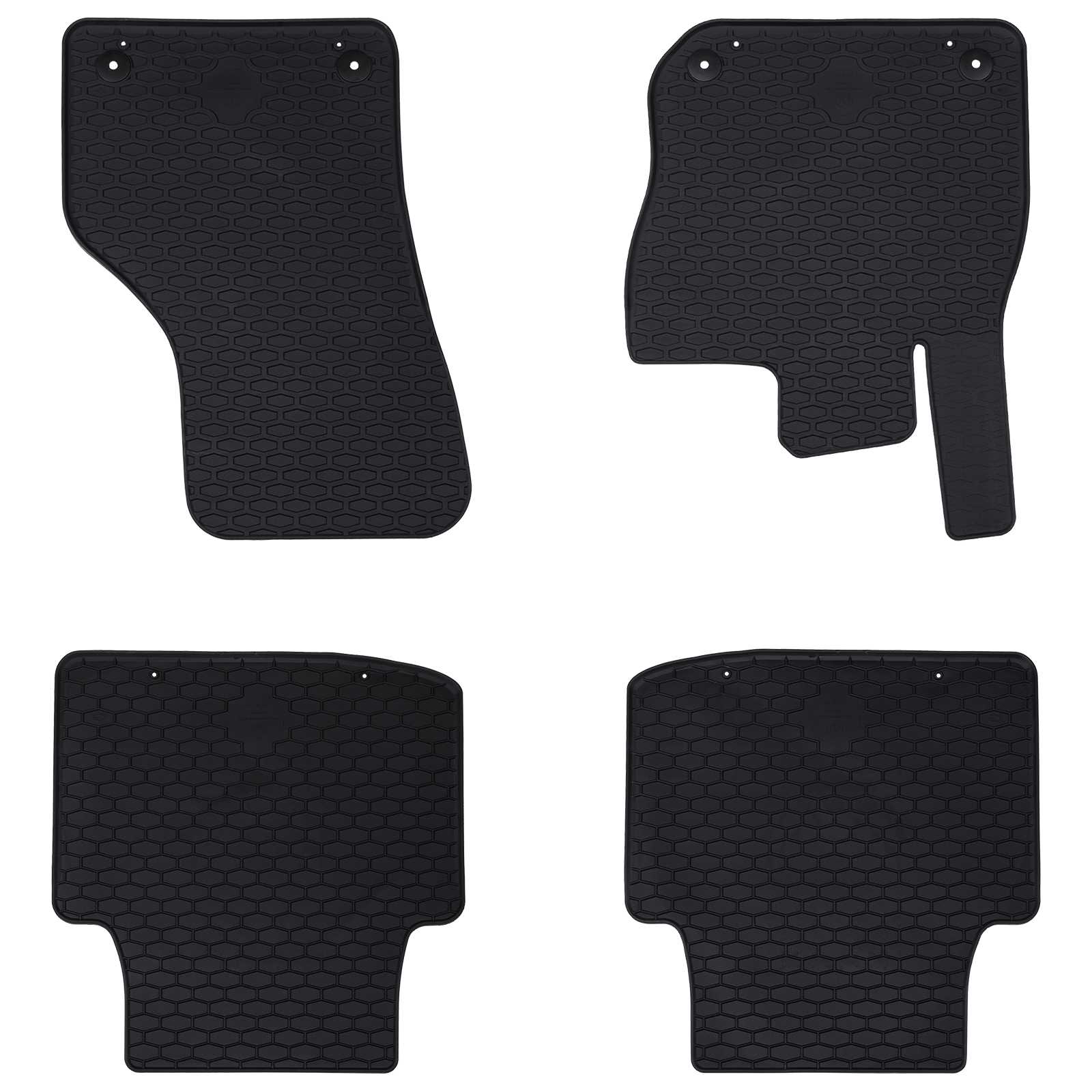 VidaXL tapis de sol de voiture 4 pcs noir TPE