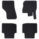 VidaXL tapis de sol de voiture 4 pcs noir TPE