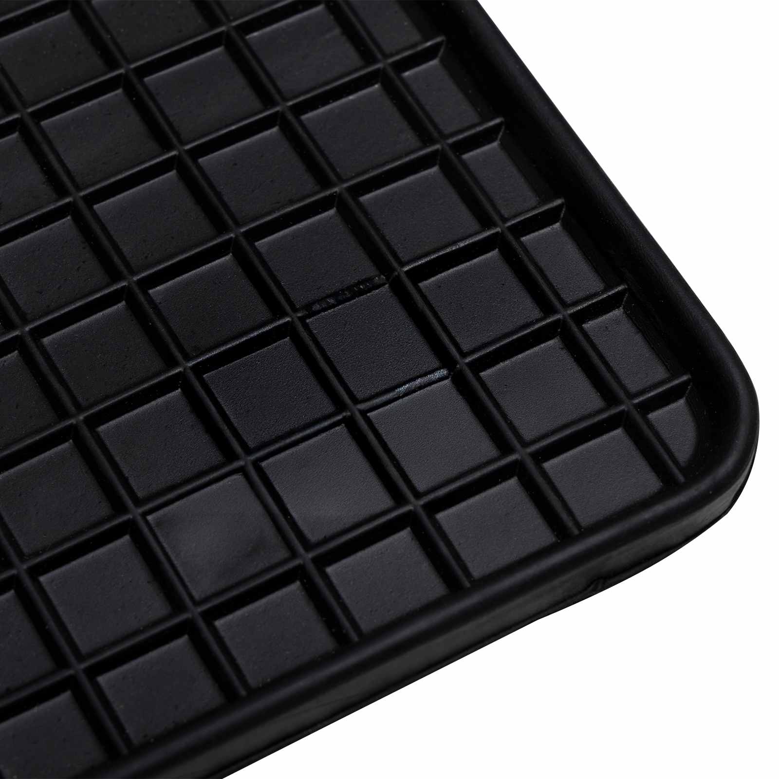 VidaXL tapis de sol de voiture en caoutchouc noir